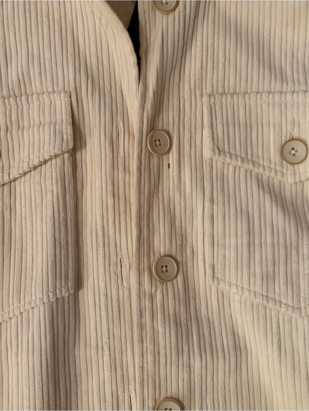 PAIGE Cream Ribbed  curduroy Utility Jacket - Picture 2 of 4